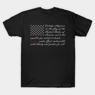 One Nation Pledge Of Allegiance American Flag T-Shirt